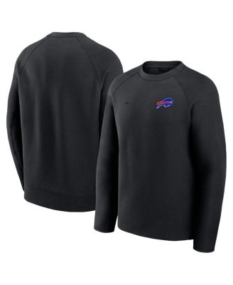 Nike - Men's Black Buffalo Bills Tech Fleece Raglan Sweatshirt