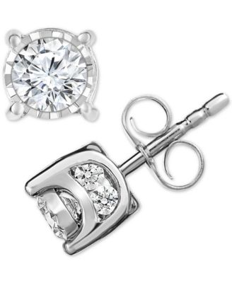 Macy's - &reg; Diamond Stud Earrings (1/2 or 3/4 ct. t.w.) in 14k Gold