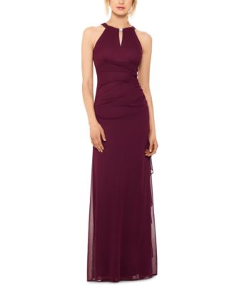 B&A By Betsy and Adam - Petite Ruched Embellished Gown