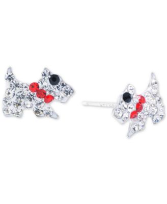 Giani Bernini - Crystal Pav&eacute; Scottie Dog Stud Earrings in Sterling Silver