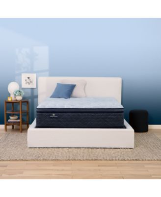 Serta - Perfect Sleeper Blue Lagoon Night 14" Plush Pillow Top Mattress-Queen