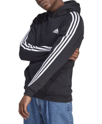adidas - Men's Essentials 3-Stripes Regular-Fit Fleece Hoodie, Regular & Big & Tall
