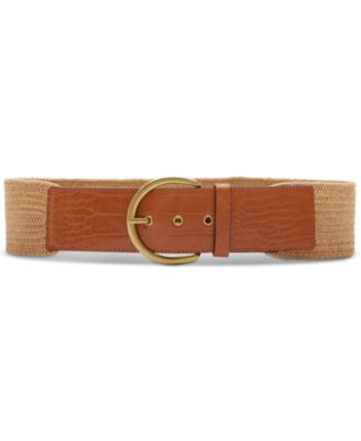 Steve Madden - Women's Croc-Embossed Stretch Belt