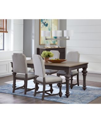 Furniture - Mandeville 5 Pc. Dining Set (Rectangular Table & 4 Upholstered Chairs)
