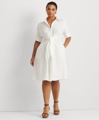 Lauren Ralph Lauren - Plus-Size Linen Shirtdress