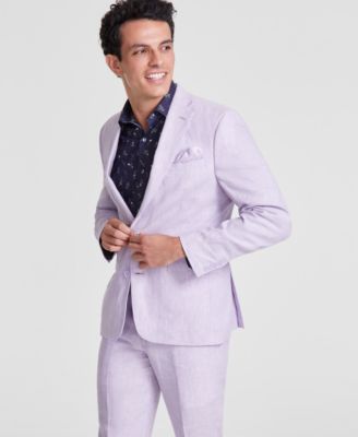 Bar III - Men's Slim-Fit Blue Chambray Suit Jacket