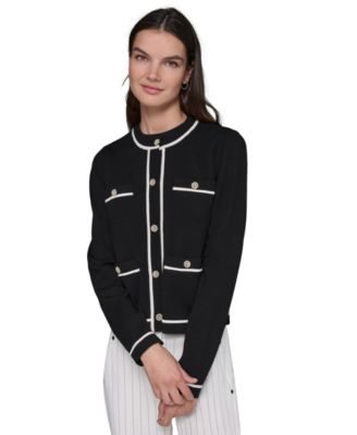KARL LAGERFELD PARIS - Women's Four-Pocket Cardigan