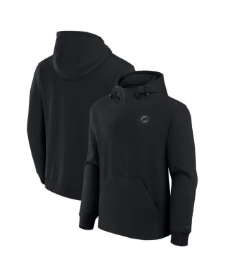 Fanatics - Men's and Women's Black Miami Dolphins Front Office Tonal Tri-Blend Pullover Hoodie