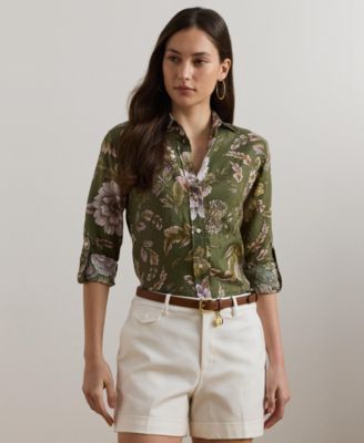 Lauren Ralph Lauren - Women's Relaxed-Fit Floral Linen Shirt