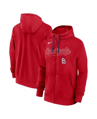 Nike - Men's Red St. Louis Cardinals Knockout Script Full-Zip Hoodie