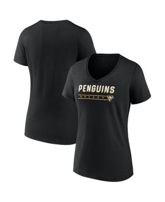 Fanatics - Women's Black Pittsburgh Penguins V-Neck T-Shirt