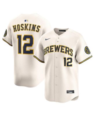 Nike - Men's Rhys Hoskins Cream Milwaukee Brewers Alternate Limited Player Jersey