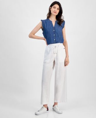 Tommy Hilfiger - Women's Drawstring Wide-Leg Pants