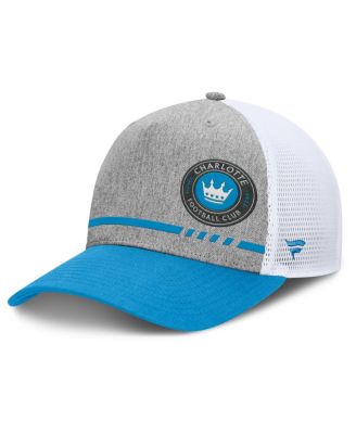 Fanatics - Men's Heather Gray Charlotte FC Low Block Trucker Adjustable Hat