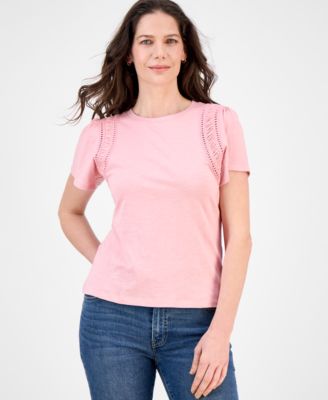 Nautica Jeans - Women's Cotton Flutter-Sleeve T-Shirt