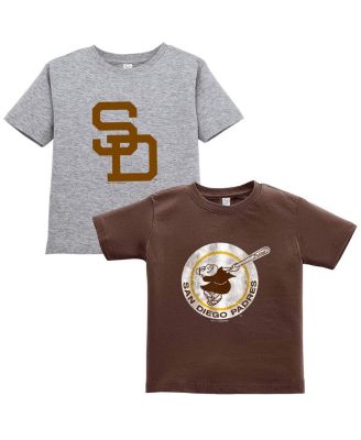 Soft As A Grape - Toddler Brown/Gray San Diego Padres Cooperstown Collection Two-Pack T-Shirt Set