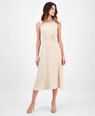 Connected - Women's Pleated-Waist Midi Dress
