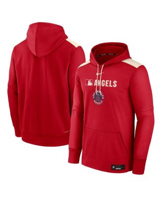 Nike - Men's Red Los Angeles Angels Authentic Collection City Connect Therma Pullover Hoodie