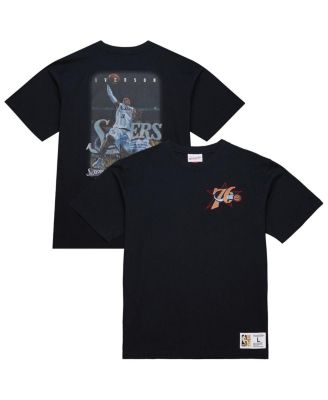 Mitchell & Ness - Men's Allen Iverson Black Philadelphia 76ers Hardwood Classics NBA Legends T-Shirt