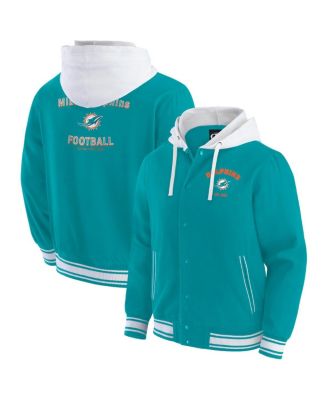 Fanatics - Men's Aqua Miami Dolphins Full-Snap Hoodie Jacket