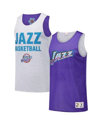 Mitchell & Ness - Men's Purple Utah Jazz Hardwood Classics Reversible Mesh Practice Jersey