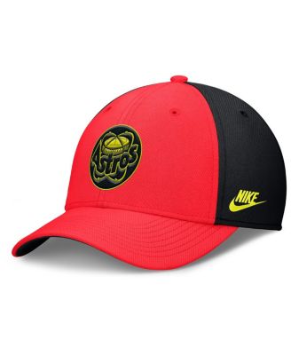 Nike - Men's Crimson/Black Houston Astros Neon 90s Rise SwooshFlex Hat