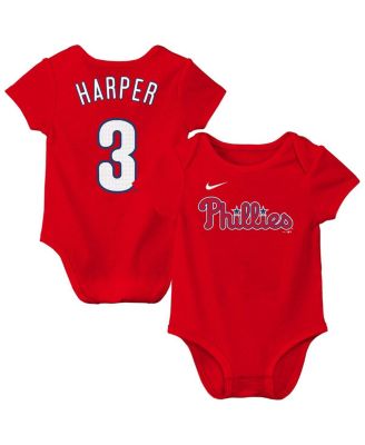 Nike - Newborn Bryce Harper Red Philadelphia Phillies Name Number Fuse Bodysuit