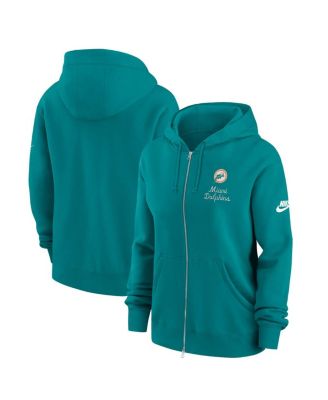 Nike - Women's Aqua Miami Dolphins Phoenix Rewind Full-Zip Hoodie