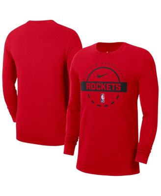 Nike - Men's Red Houston Rockets Authentic Long Sleeve Practice T-Shirt