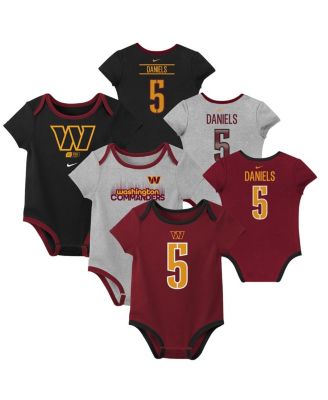Nike - Baby Boys and Girls Jayden Daniels Washington Commanders Name Number 3-Pack Bodysuit Set