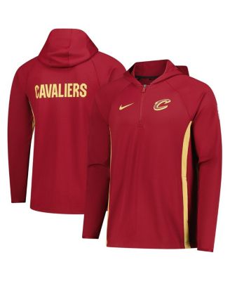 Nike - Men's Wine Cleveland Cavaliers Authentic On Court Zone Quarter-Zip Dri-FIT Hoodie Jacket