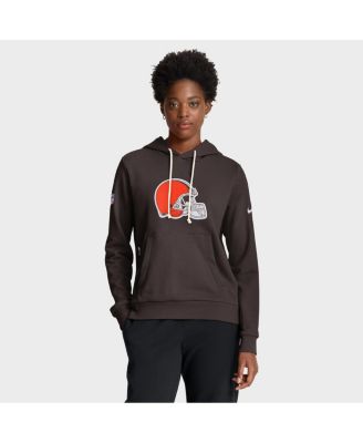 Nike - Women's Brown Cleveland Browns Sideline Standard Issue&nbsp;Initial Home&nbsp;Dri-FIT Hoodie