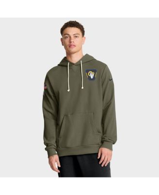 Nike - Men's Olive Los Angeles Rams 2025 Salute to Service Sideline Standard Issue Dri-FIT Hoodie