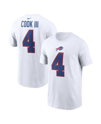Nike - Men's James Cook III White Buffalo Bills Player Name Number T-Shirt