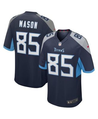 Nike - Men's Derrick Mason Navy Tennessee Titans Game Retired Player Jersey