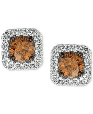 Le Vian - Diamond (3/4 ct. t.w.) Halo Stud Earrings in 14k White Gold