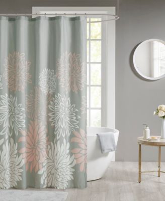 INK+IVY - Maible Printed Floral Shower Curtain