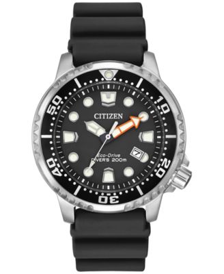 Citizen - Men's Promaster Dive Black Rubber Strap Watch 44mm