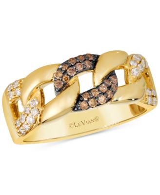 Le Vian - Men's Nude Diamond & Chocolate Diamond Chain Link Ring (1/2 ct. t.w.) in 14k Gold