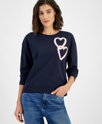 Tommy Hilfiger - Women's Chenille Heart Graphic Sweatshirt