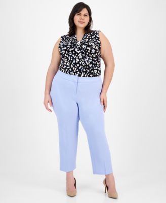 Kasper - Plus Size Straight-Leg Pants