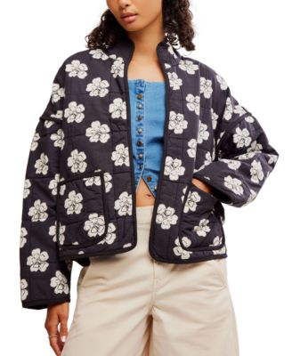 Free People - Women's Chloe Cotton Floral Quilted Jacket
