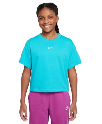 Nike - Big Girls Sportswear Essential Cotton Swoosh Logo T-Shirt