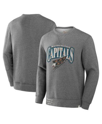 Fanatics - Men's Heather Gray Washington Capitals Decades Collection Legendary Fleece Pullover Sweatshirt
