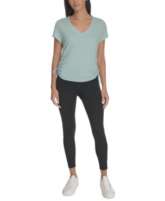 Calvin Klein - Women's Drawstring-Ruched Textured Top