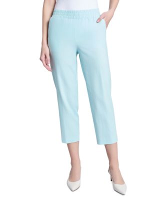 Jones New York - Women's Linen-Blend Pull-On Cropped Pants