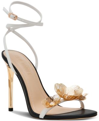 Steve Madden - Women's Sheila Floral Embellished Stiletto Sandals