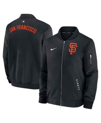 Nike - Men's Black San Francisco Giants Authentic Collection Dugout Full-Zip Bomber Jacket