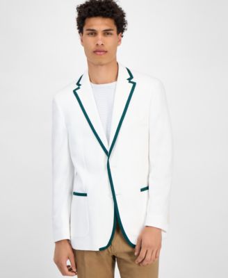 Tommy Hilfiger - Men's Modern-Fit Tipped Linen Sport Coat