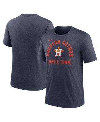 Nike - Men's Heather Navy Houston Astros Swing Big Tri-Blend T-Shirt
